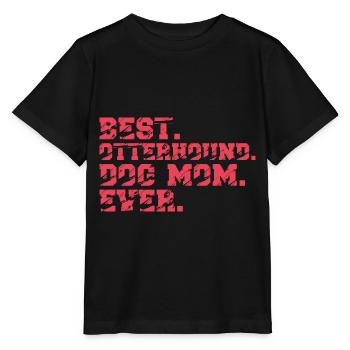 Otterhound Otterhund Mom Frauchen mit Spruch Pink - Stanley/Stella Kinder T-Shirt MINI CREATOR  - Schwarz - Vorne - Mikhail (115cm)