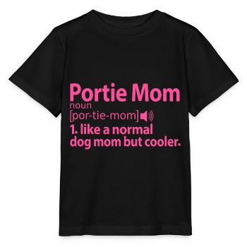 Chien d’eau portugais Portie PWD Maman Mama Maîtresse - T-shirt bio MINI CREATOR Stanley/Stella Enfant - noir - Devant - Mikhail (115cm)