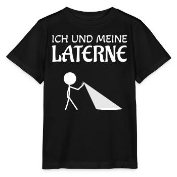 Ich und meine Laterne Spazieren gehen Martin - Stanley/Stella Kinder T-Shirt MINI CREATOR  - Schwarz - Vorne - Mikhail (115cm)