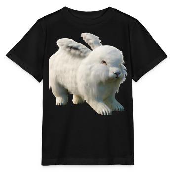 Lapin Angora moelleux - T-shirt bio MINI CREATOR Stanley/Stella Enfant - noir - Devant - Mikhail (115cm)