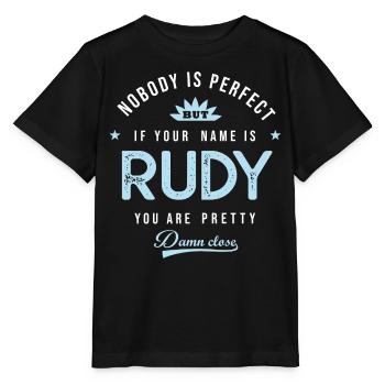 Rudy Gift Personalized Name Rudy - Stanley/Stella MINI CREATOR Kids’ T-Shirt - black - Front - Mikhail (115cm)