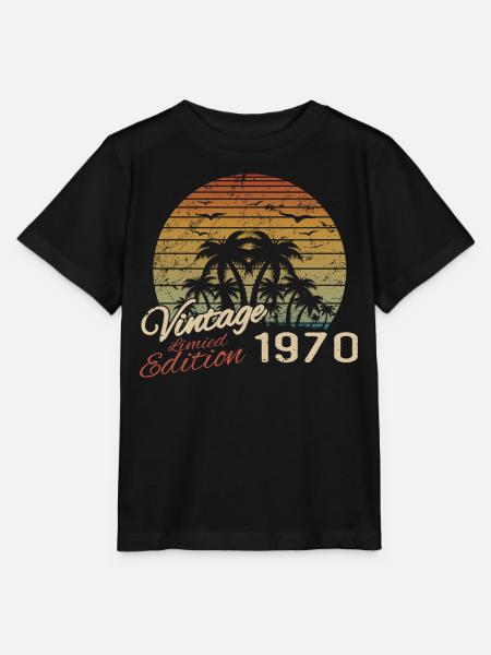 Vintage 1970's Birthday Gift 1970's Retro 1970's - Stanley/Stella MINI CREATOR Kids’ T-Shirt - black