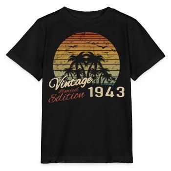 Jahrgang 1943 Geburtstagsgeschenk 1943 Retro 1943 - Stanley/Stella Kinder T-Shirt MINI CREATOR  - Schwarz - Vorne - Mikhail (115cm)