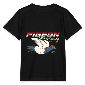 Pegeon Racer - T-shirt bio MINI CREATOR Stanley/Stella Enfant - noir - Devant - Mikhail (115cm)