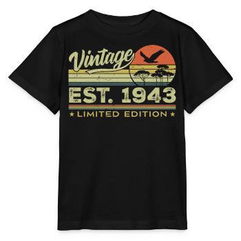 Jahrgang 1943 Genial 1943 Geschenk 1943 Retro - Stanley/Stella Kinder T-Shirt MINI CREATOR  - Schwarz - Vorne - Mikhail (115cm)