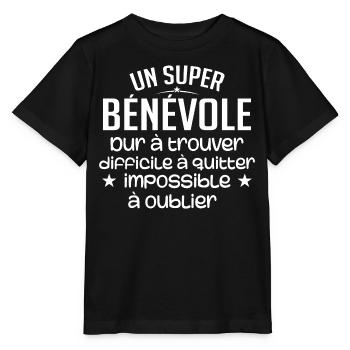 Un Super Bénévole - T-shirt bio MINI CREATOR Stanley/Stella Enfant - noir - Devant - Mikhail (115cm)