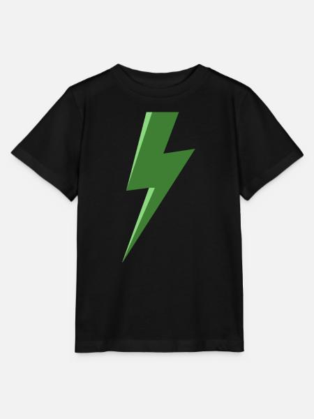 Grüner Blitz - Stanley/Stella Kinder T-Shirt MINI CREATOR  - Schwarz