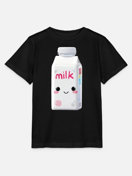 Milch Kawaii - Stanley/Stella Kinder T-Shirt MINI CREATOR - Schwarz