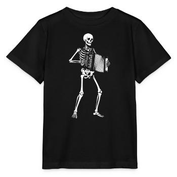 Skeleton plays Accordion Serenade - Stanley/Stella MINI CREATOR Kids’ T-Shirt - black - Front - Mikhail (115cm)