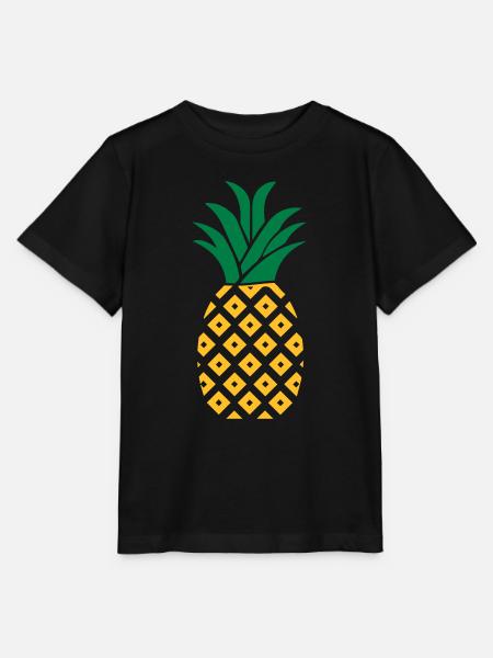 Ananas - Stanley/Stella Kinder T-Shirt MINI CREATOR - Schwarz
