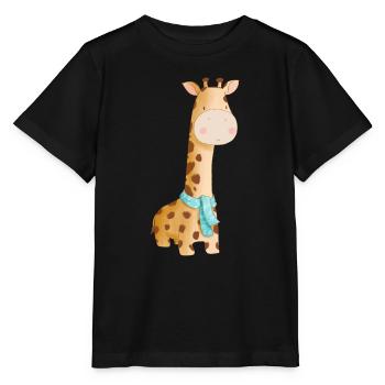 Giraffe Familie Mama Baby T-Shirt - Stanley/Stella Kinder T-Shirt MINI CREATOR  - Schwarz - Vorne - Mikhail (115cm)
