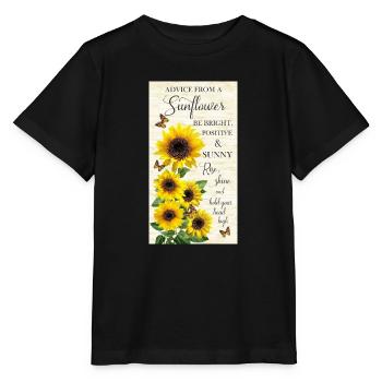Trésors intemporels : conseils d’un tournesol - T-shirt bio MINI CREATOR Stanley/Stella Enfant - noir - Devant - Mikhail (115cm)