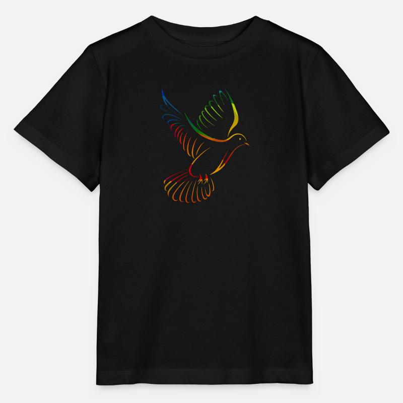 colombe de la paix - T-shirt bio MINI CREATOR Stanley/Stella Enfant - noir