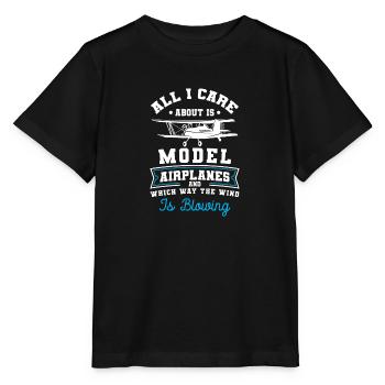 Maquette d’avion Pilote d’avion Maquette - T-shirt bio MINI CREATOR Stanley/Stella Enfant - noir - Devant - Mikhail (115cm)