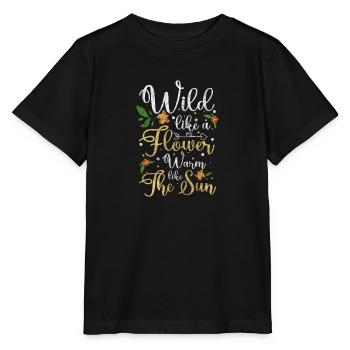 Flowers Affection Romantic Blossom - Stanley/Stella MINI CREATOR Kids’ T-Shirt - black - Front - Mikhail (115cm)