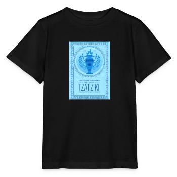 Tzatziki Spice Recette Motif Grec - T-shirt bio MINI CREATOR Stanley/Stella Enfant - noir - Devant - Mikhail (115cm)
