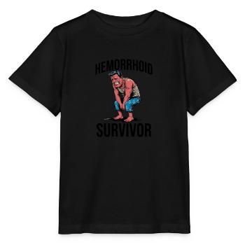 Hemorrhoid Survivor - Stanley/Stella Kinder T-Shirt MINI CREATOR  - Schwarz - Vorne - Mikhail (115cm)