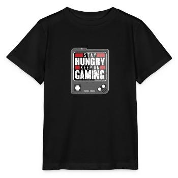 Gaming - Stay Hungry - Continuez à jouer - T-shirt bio MINI CREATOR Stanley/Stella Enfant - noir - Devant - Mikhail (115cm)