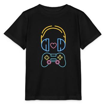 Love Gaming & Music - Nerd - Stanley/Stella Kinder T-Shirt MINI CREATOR  - Schwarz - Vorne - Mikhail (115cm)