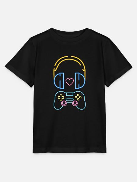 Love Gaming & Music - Nerd - Stanley/Stella Kinder T-Shirt MINI CREATOR  - Schwarz