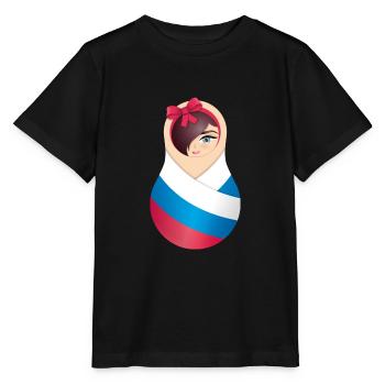 Matroschka Olga – Team Russia - Stanley/Stella Kinder T-Shirt MINI CREATOR  - Schwarz - Vorne - Mikhail (115cm)