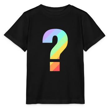 Point d'interrogation arc-en-ciel - T-shirt bio MINI CREATOR Stanley/Stella Enfant - noir - Devant - Mikhail (115cm)