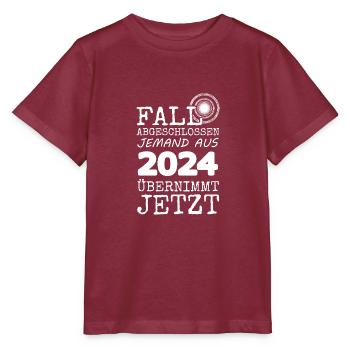 2024 - Stanley/Stella Kinder T-Shirt MINI CREATOR  - Burgunderrot - Vorne - Kain (125cm)