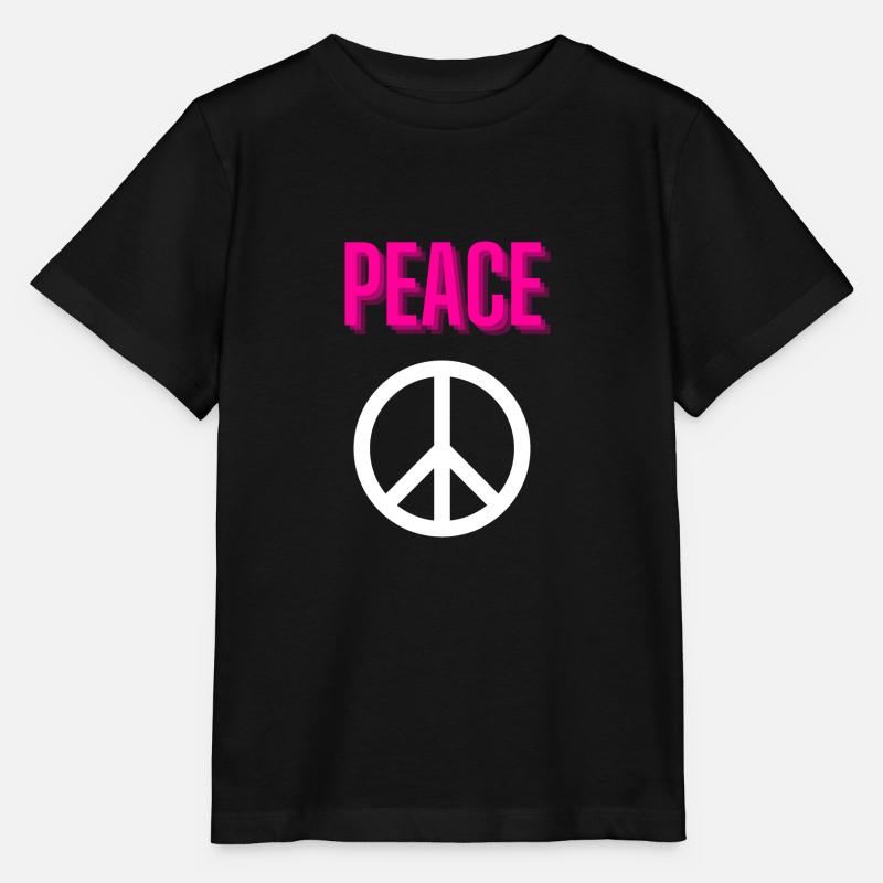 Peace - Echo - Front only - Stanley/Stella Kinder T-Shirt MINI CREATOR - Schwarz