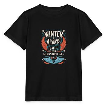 L’hiver appelle toujours à la conception de rituels de lune - T-shirt bio MINI CREATOR Stanley/Stella Enfant - noir - Devant - Mikhail (115cm)