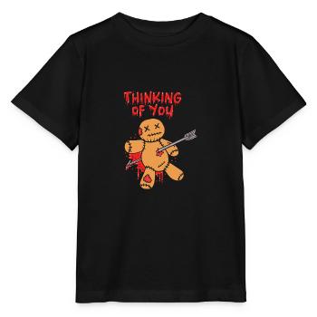 Thinking Of You Anti Valentine Day Gift Him Her - Stanley/Stella MINI CREATOR Kids’ T-Shirt - black - Front - Mikhail (115cm)