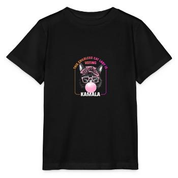Kamala Harris & Tim Walz 2024 Chemise de soutien - T-shirt bio MINI CREATOR Stanley/Stella Enfant - noir - Devant - Mikhail (115cm)