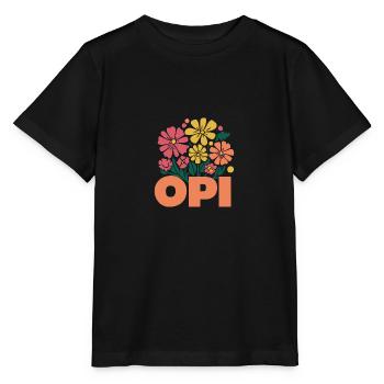 Opi Blumen Großvater Liebe Ehrentag Unikat - Stanley/Stella Kinder T-Shirt MINI CREATOR  - Schwarz - Vorne - Mikhail (115cm)