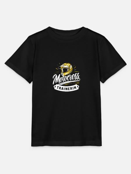 Motocross-Junge Trainerin - Stanley/Stella Kinder T-Shirt MINI CREATOR - Schwarz