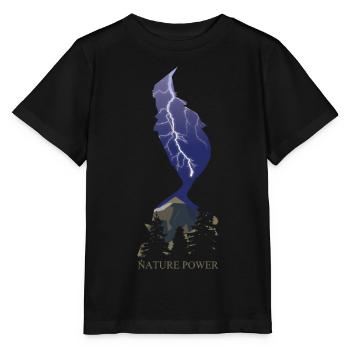 Blitze die Kraft der Natur - Stanley/Stella Kinder T-Shirt MINI CREATOR  - Schwarz - Vorne - Mikhail (115cm)