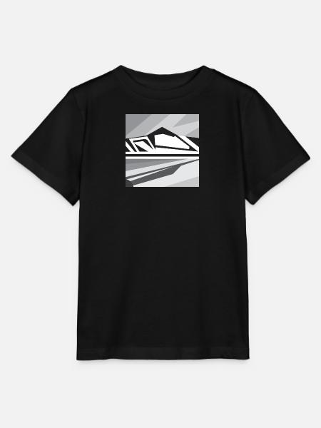 Geometrische Berge - Stanley/Stella Kinder T-Shirt MINI CREATOR  - Schwarz