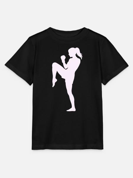 Frau Kampfsport Dynamischer Kick - Stanley/Stella Kinder T-Shirt MINI CREATOR  - Schwarz