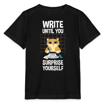 Write Until You Surprise Yourself 4 - Stanley/Stella MINI CREATOR Kids’ T-Shirt - black - Front - Mikhail (115cm)