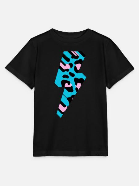 Leopard Blitz 3D - Stanley/Stella Kinder T-Shirt MINI CREATOR - Schwarz