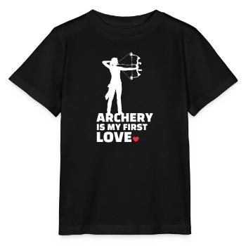 J’adore le tir à l’arc à l’arc - T-shirt bio MINI CREATOR Stanley/Stella Enfant - noir - Devant - Mikhail (115cm)