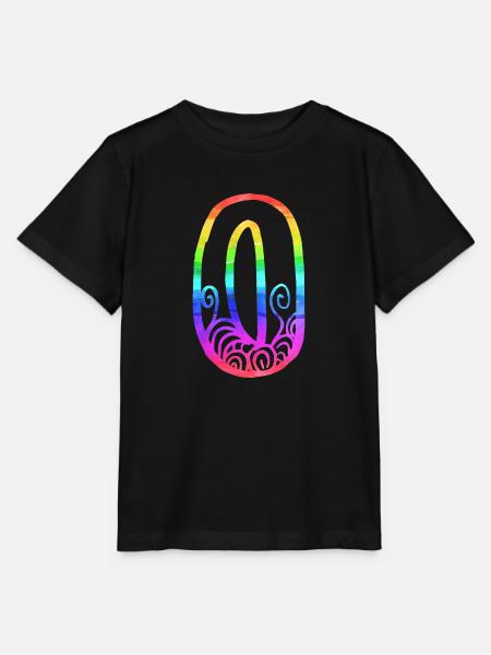 regenbogen o - Stanley/Stella Kinder T-Shirt MINI CREATOR - Schwarz