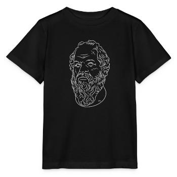 Bust of Greek philosopher - Stanley/Stella MINI CREATOR Kids’ T-Shirt - black - Front - Mikhail (115cm)
