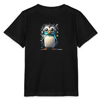 Robot Penguin - Stanley/Stella MINI CREATOR Kids’ T-Shirt - black - Front - Mikhail (115cm)
