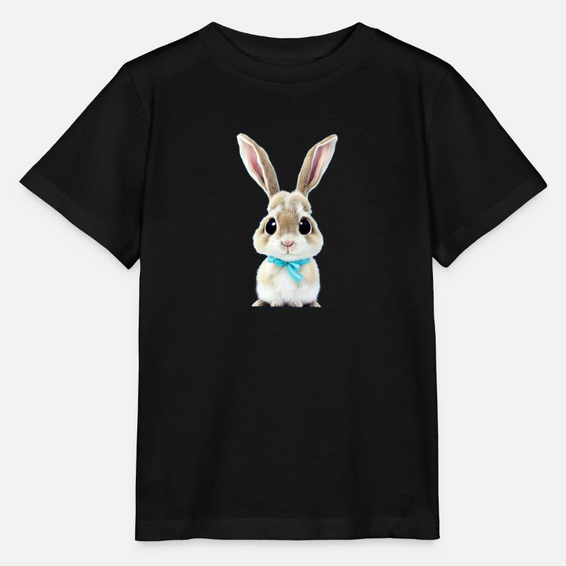 Lapin avec boucle - T-shirt bio MINI CREATOR Stanley/Stella Enfant - noir