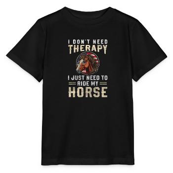 Pferde Wild Stute - Stanley/Stella Kinder T-Shirt MINI CREATOR  - Schwarz - Vorne - Mikhail (115cm)