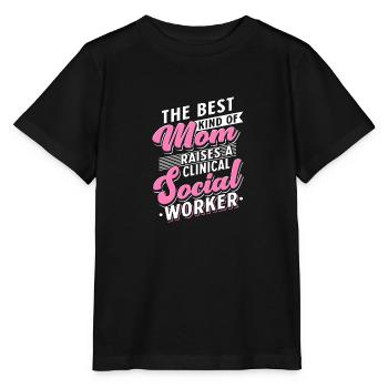 Clinical Social Worker - Stanley/Stella Kinder T-Shirt MINI CREATOR  - Schwarz - Vorne - Mikhail (115cm)