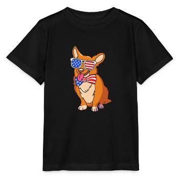 Vierter Juli Nationalfarben Nationalfeiertag USA - Stanley/Stella Kinder T-Shirt MINI CREATOR  - Schwarz - Vorne - Mikhail (115cm)