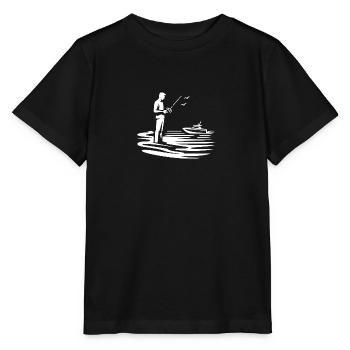 on the water with the remote-controlled boat - Stanley/Stella MINI CREATOR Kids’ T-Shirt - black - Front - Mikhail (115cm)