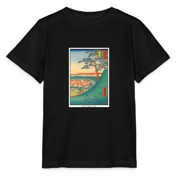 Japanische Kunst Hiroshige - Stanley/Stella Kinder T-Shirt MINI CREATOR  - Schwarz - Vorne - Mikhail (115cm)