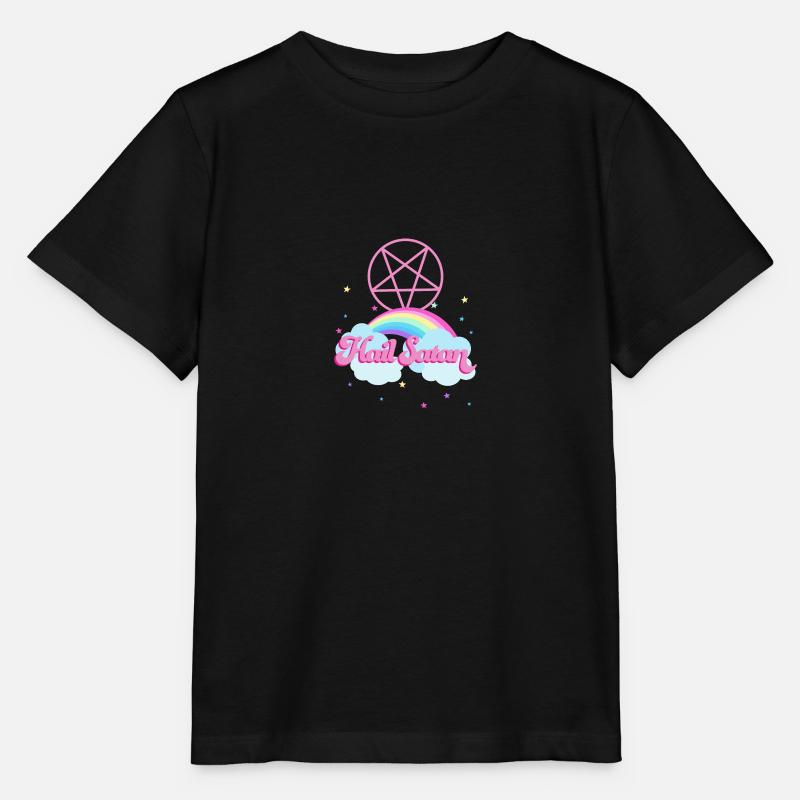 Hail Satan Regenbogen - Stanley/Stella Kinder T-Shirt MINI CREATOR  - Schwarz