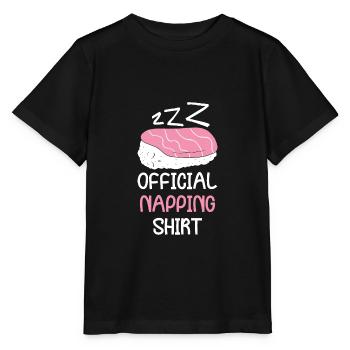Official Sleeping Animal Napping - Stanley/Stella MINI CREATOR Kids’ T-Shirt - black - Front - Mikhail (115cm)